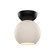 Arcadia One Light Semi-Flush Mount in Black/Opal Glass (347|SF59706BKOP)