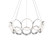 Oros LED Chandelier in Antique Silver (347|CH94829AS)