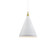 Dorothy One Light Pendant in White With Gold Detail (347|492716WHGD)