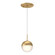 Pluto LED Pendant in Brushed Gold (347|402801BGLED)