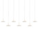 Royyo LED Pendant in Matte white with gold (240|RYPL7SWMWG)