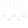 Royyo LED Pendant in Matte white with gold (240|RYPL5SWMWG)