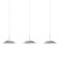 Royyo LED Pendant in Silver (240|RYPL3SWSIL)