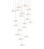 Royyo LED Pendant in Matte white with gold (240|RYPC19SWMWG)