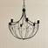 Topiary Six Light Chandelier in Textured Black (12|52462BKT)