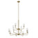 Kimrose 12 Light Chandelier in Brushed Natural Brass (12|52412BNB)