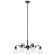 Aivian Five Light Chandelier in Black (12|52398BK)