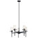 Alton Five Light Chandelier in Black (12|43694BK)