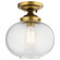 Avery One Light Semi Flush Mount in Natural Brass (12|42296NBR)