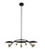 Redding LED Chandelier in Matte Black w White and Brass Accent (33|513672BWB)