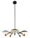 Redding LED Chandelier in Matte Black w White and Brass Accent (33|513671BWB)