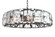 Giada Nine Light Pendant in Dark Bronze (33|390454DB)