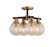 Cameo Four Light Semi Flush Mount in Matte Black Finish with Brushed Pearlized Brass (33|315440BBB)