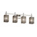 Wire Glass Four Light Bath Bar in Brushed Nickel (102|WGL841415GRCBNCKL)