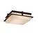 Porcelina LED Outdoor Flush Mount in Dark Bronze (102|PNA7569WWAVEDBRZ)