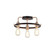 Volta Three Light Flush-Mount in Matte Black w/ Brass (102|NSH4310MBBR)