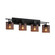Wire Mesh Four Light Bath Bar in Dark Bronze (102|MSH870430DBRZ)