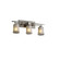 Veneto Luce Three Light Bath Bar in Matte Black (102|GLA870316WTFRMBLK)