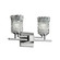 Veneto Luce Two Light Bath Bar in Polished Chrome (102|GLA870216CLRTCROM)