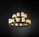 LumenAria 21 Light Chandelier in Matte Black (102|FAL876710MBLK)