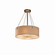Textile Three Light Pendant in Brushed Nickel (102|FAB9531CREMNCKLF1)