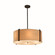 Textile Six Light Pendant in Matte Black (102|FAB9512CREMMBLK)