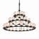 Textile LED Chandelier in Dark Bronze (102|FAB871410WHTEDBRZLED4531500)