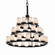 Textile LED Chandelier in Dark Bronze (102|FAB871210WHTEDBRZLED3625200)