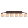 Textile Six Light Bath Bar in Matte Black (102|FAB859630CREMMBLK)