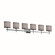 Textile Six Light Bath Bar in Polished Chrome (102|FAB841615GRAYCROM)