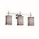 Textile Three Light Bath Bar in Polished Chrome (102|FAB841355GRAYCROM)