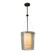 Textile One Light Pendant in Brushed Nickel (102|FAB8010CREMNCKL)