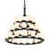 CandleAria 36 Light Chandelier in Dark Bronze (102|CNDL871214CREMDBRZ)
