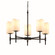 CandleAria Five Light Chandelier in Dark Bronze (102|CNDL841014CREMDBRZ)