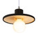 Radiance One Light Pendant in Carbon Matte Black with Champagne Gold (102|CER6325CBGDNCKLWTCD)