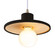 Radiance One Light Pendant in Carbon Matte Black with Champagne Gold (102|CER6325CBGDABRSWTCD)