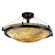 Alabaster Rocks Six Light Semi-Flush Mount in Dark Bronze (102|ALR968235DBRZ)