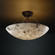 Alabaster Rocks Three Light Semi-Flush Mount in Dark Bronze (102|ALR965135DBRZF1)