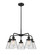 Ballston Urban Five Light Chandelier in Matte Black (405|9165CRBKG62)