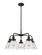 Ballston Urban Five Light Chandelier in Matte Black (405|9165CRBKG44)