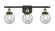 Ballston Urban Three Light Bath Vanity in Black Antique Brass (405|9163WBABG2046)