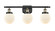 Ballston Urban Three Light Bath Vanity in Black Antique Brass (405|9163WBABG2016)