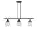 Ballston Urban Three Light Island Pendant in Matte Black (405|9163IBKG52)