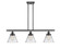 Ballston Urban Three Light Island Pendant in Matte Black (405|9163IBKG42)