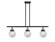 Ballston Urban Three Light Island Pendant in Black Antique Brass (405|9163IBABG2046)