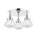 Downtown Urban Three Light Flush Mount in Polished Chrome (405|9163CPCG324)