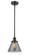 Ballston Urban One Light Mini Pendant in Matte Black (405|9161SBKG43)