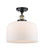 Ballston Urban One Light Semi-Flush Mount in Black Antique Brass (405|9161CBABG71L)