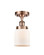 Ballston Urban One Light Semi-Flush Mount in Antique Copper (405|9161CACG51) Ballston Urban One Light Semi-Flush Mount in Antique Copper (405|9161CACG51)