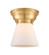 Franklin Restoration One Light Flush Mount in Satin Gold (405|6231FSGG61)